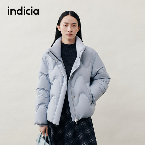 indicia标记商场同款25冬季新款女装羽绒服女短款外套L2D5YR268