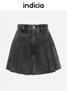 indicia冰丝薄款牛仔短裤子夏季商场同款标记女装5B305DK164