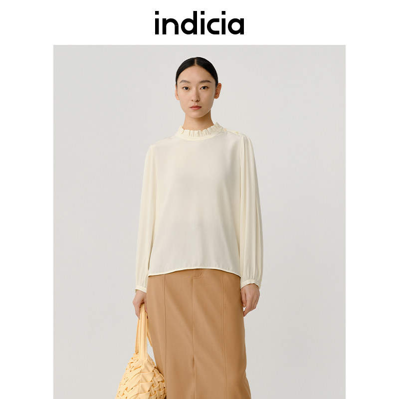 indicia桑蚕丝真丝长袖衬衫气质上衣春秋季商场同款标记女装,女装/女士精品,衬衫,淘宝优惠券,粉丝福利购,淘宝优惠卷