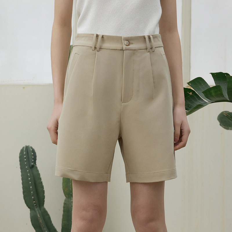 indicia 短裤纯色西装裤薄款裤子休闲裤夏季新款职业标记女装
