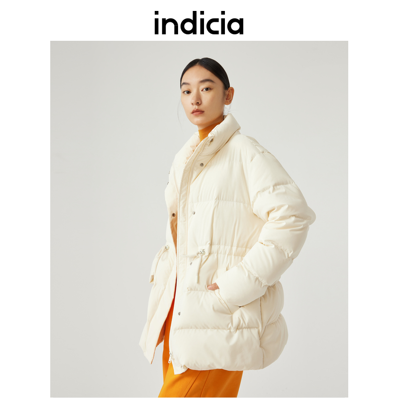 indicia 立领羽绒服外套黑色简约女冬季时尚商场同款标记女装