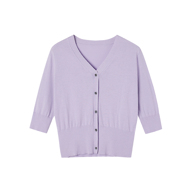 indicia 开衫针织衫女上衣棉薄款纯色中袖夏季标记商场同款女装 indicia 开衫针织衫女上衣棉薄款纯色中袖夏季标记商场同款女装