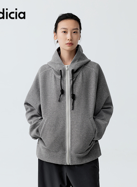 indicia标记商场同款女装26春季新款灰色卫衣连帽外套F2A6WY047N