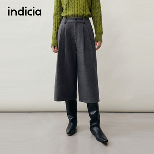 indicia标记商场同款2025秋冬季新款女装休闲裤七分裤子L2D5KZ283