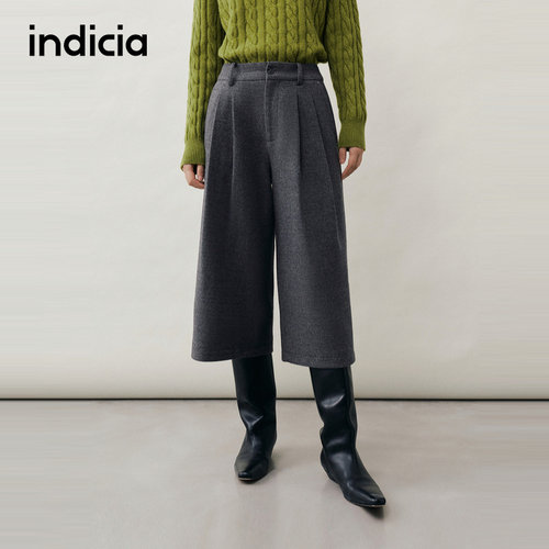 indicia标记商场同款2025秋冬季新款女装休闲裤七分裤子L2D5KZ283