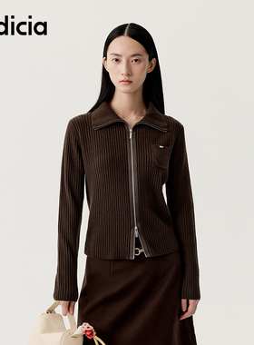 indicia标记商场同款2025秋冬季女装羊毛针织衫女开衫L2D5KS287