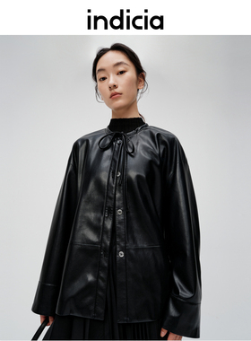 indicia标记商场同款春款皮衣外套时尚简约女装6A401PY030F