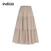 indicia标记商场同款 25秋新款 日系减龄高腰中长沙滩裙F2C5QZ391C