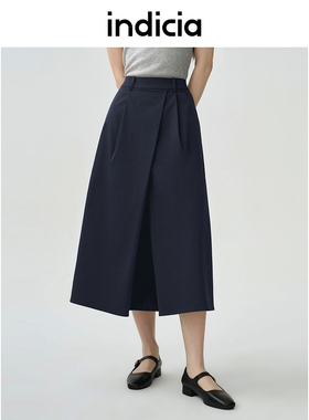 indicia标记商场同款25夏新款老钱智性风气质半身裙F2B5QZ112C