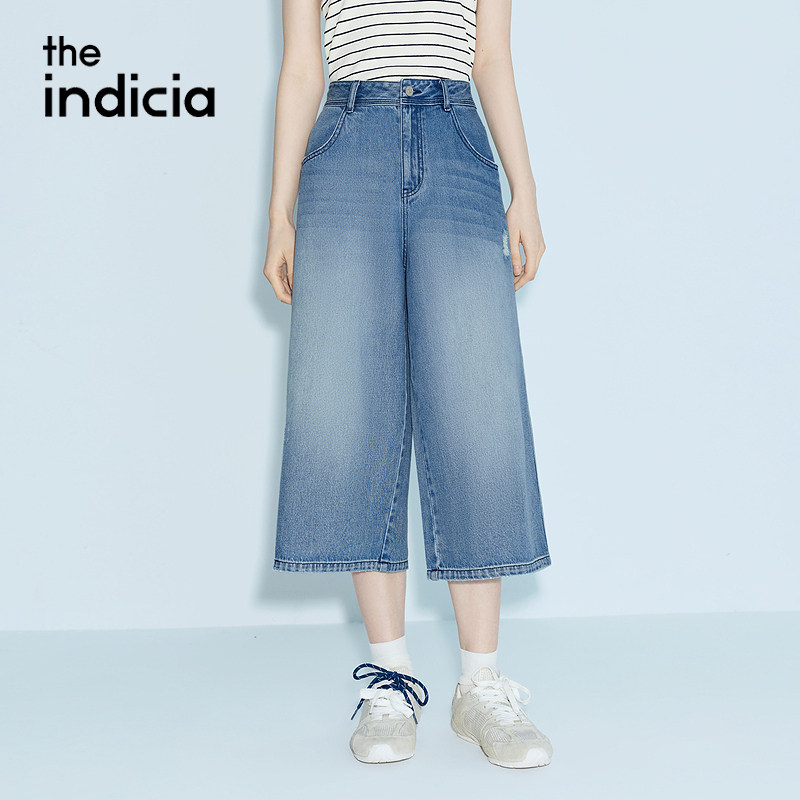 indicia标记商场同款2026夏季新款女装牛仔裤七分短裤L2B6DK115F