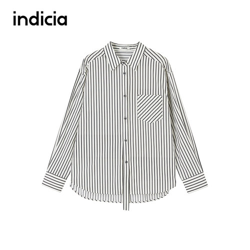 indicia标记商场同款25秋新款法式宽松慵懒休闲衬衫F2C5CS360C