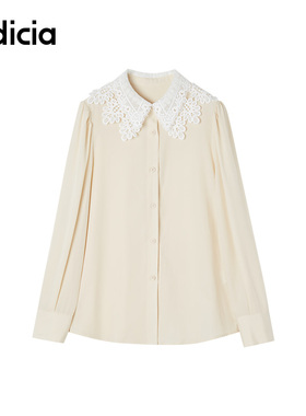 indicia 衬衫蕾丝衣领衬衣女上衣春季商场同款标记女装3A202CS079