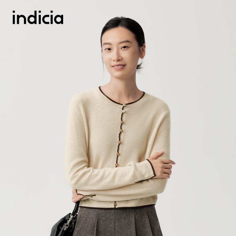 indicia标记标记商场同款25冬季新款女装针织衫毛衣F2D5MS525C