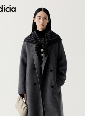 indicia标记商场同款2025冬女装毛呢外套羊毛羊绒大衣F2D5DY491F
