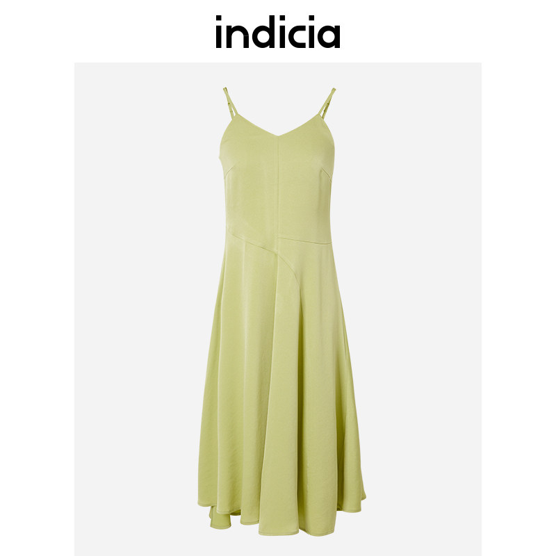 indicia 吊带裙V领连衣裙打底醋酸裙子夏季标记女装5B306LQ209,女装/女士精品,连衣裙,淘宝优惠券,粉丝福利购,淘宝优惠卷