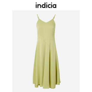 indicia 吊带裙V领连衣裙打底醋酸裙子夏季标记女装5B306LQ209