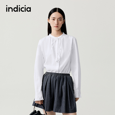 indicia标记商场同款2025秋冬季新款女装长袖衬衫女F2D5CS515C