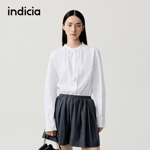 indicia标记商场同款2026秋冬季新款女装长袖衬衫女F2D5CS515C