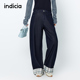 indicia标记商场同款 L2C5NK124 脚撞色牛仔裤 25秋新款 格纹拼接裤