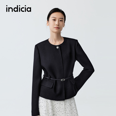 indicia标记商场同款2026春季新款藏青色短款外套女装F2A6WT034C