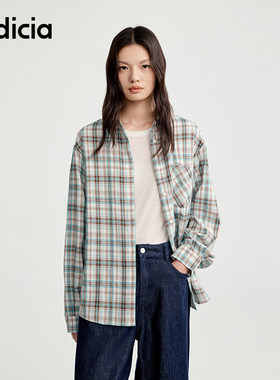 indicia标记商场同款25秋新款宽松小清新阔版衬衫外搭L2C5CS122