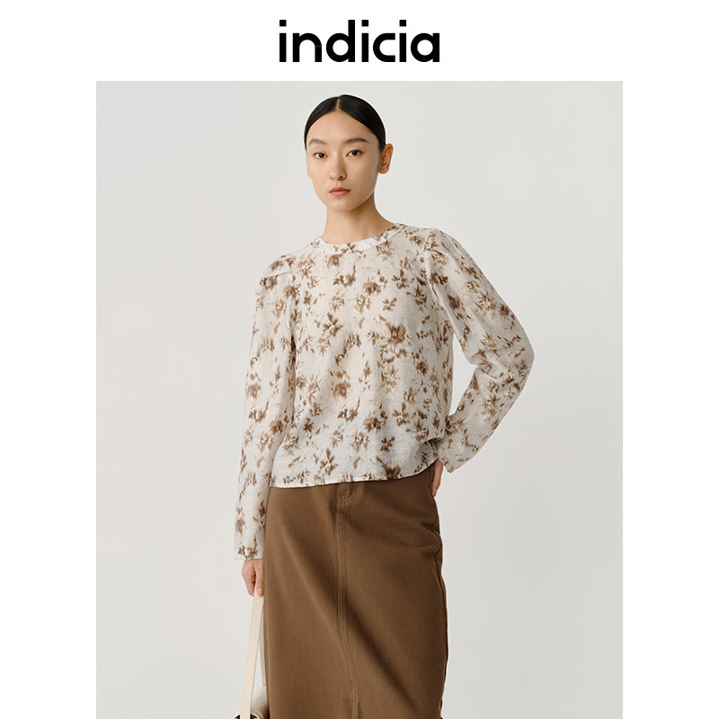 indicia天丝衬衫商场同款女装