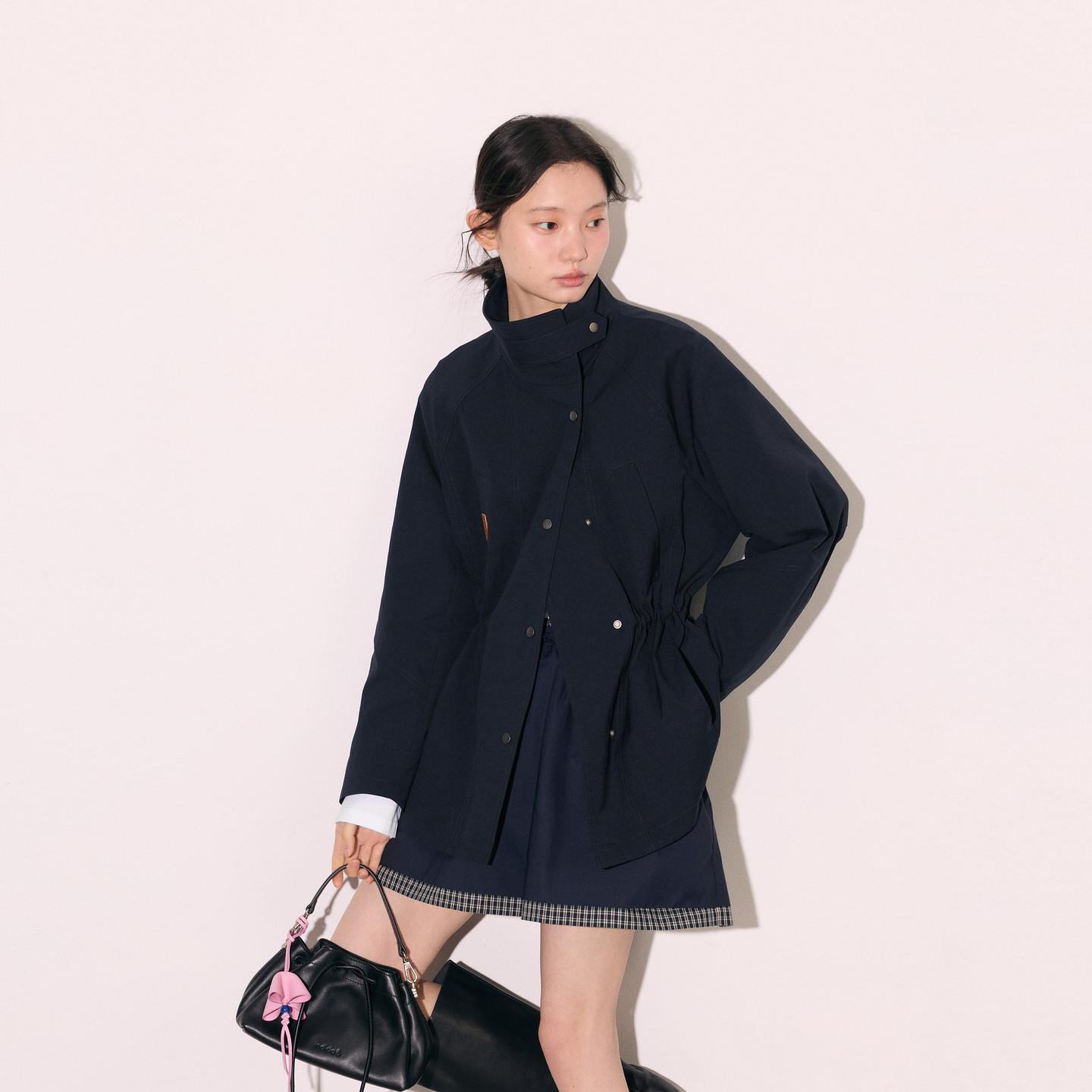 indicia标记商场同款2026秋季新款女装藏青色风衣外套L2C6WT223Z图片