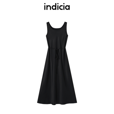 indicia标记商场同款25夏新款柔顺醋酸简约百搭连衣裙F2B5LQ149C