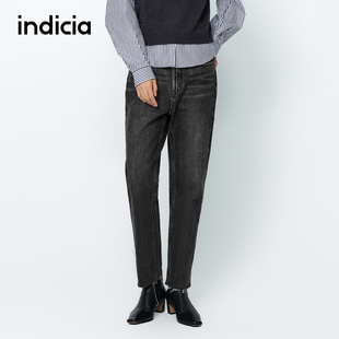 indicia标记商场同款经典百搭牛仔裤休闲裤春秋季女装6A401NK007C