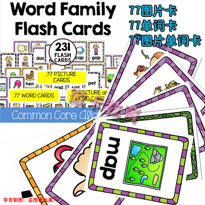 爸爸拼啦wordfamily单词闪卡