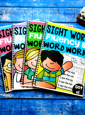 sight word高频词练习题纸幼儿英语启蒙word work小学语句作业纸