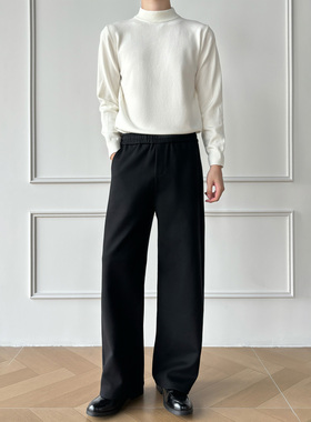 男笙【A字阔腿卫裤】春季品质650g直筒宽松阔腿休闲卫裤男 四季款