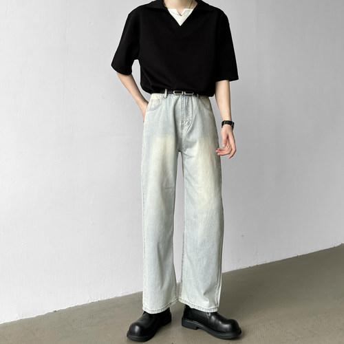 2026夏季冰丝超薄直筒牛仔裤男