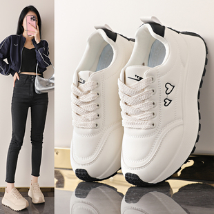 双星2026新春老爹鞋女鞋新款百搭5CM厚底鞋小个子百搭休闲运动鞋