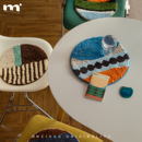 原创ins簇绒椅垫家用沙发垫子高颜值挂毯办公室久坐防滑坐垫车载