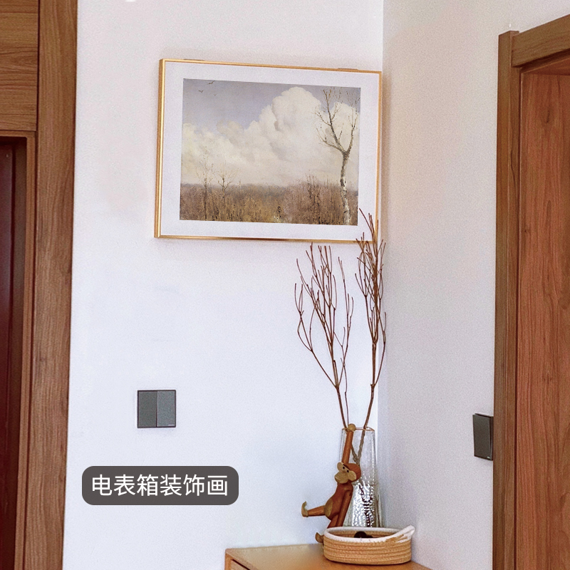 沐野 北欧ins电表箱装饰画遮挡配电箱简约创意客厅电闸开关盒挂画