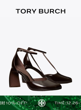 【秀场同款】TORY BURCH 汤丽柏琦 露趾 T字带高跟凉鞋 179064