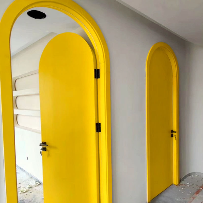 来图定制卫生间圆弧门法式圆弧门实木木门铝合金烤漆拱形门玻璃门