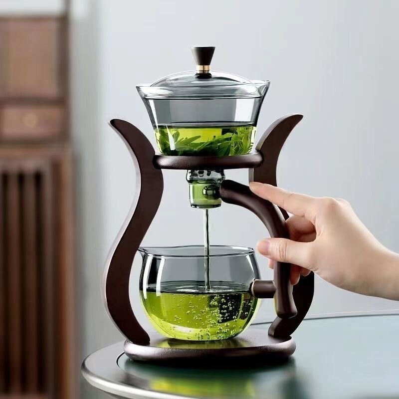 高硼硅玻璃全自动茶具套装懒人功夫冲泡茶器吸磁茶壶家用泡茶神器