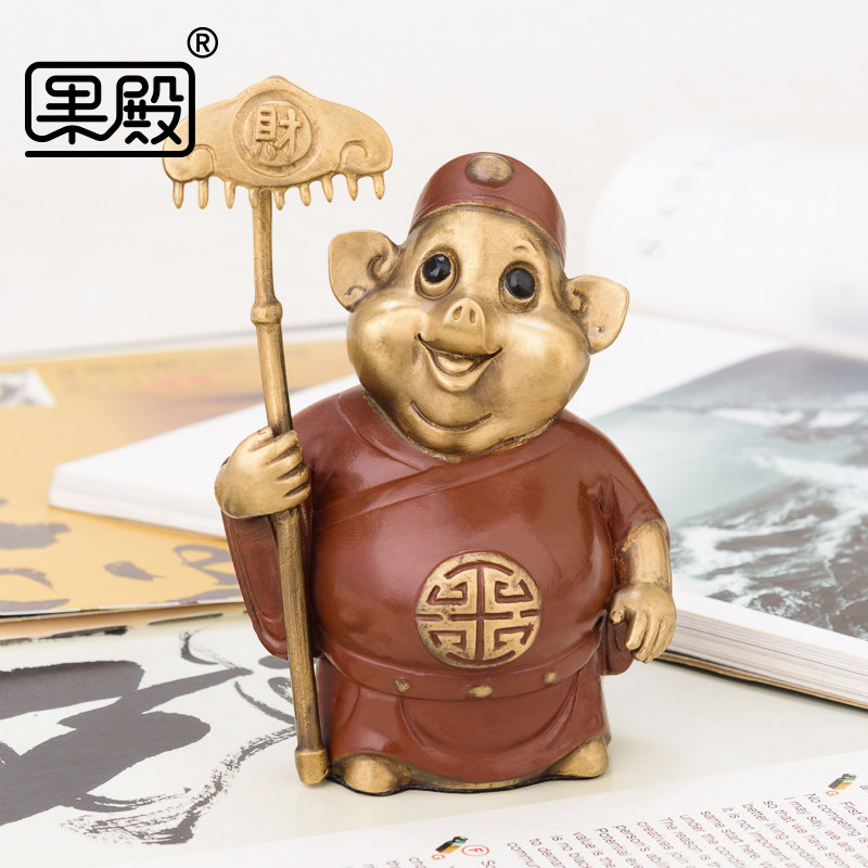 果殿猪八戒摆件黄铜天蓬元帅铜猪可爱家居汽车车载饰品礼品在类目 家居饰品, 摆件中 - 来自Buy2taobao.com提供专业的淘宝代购服务