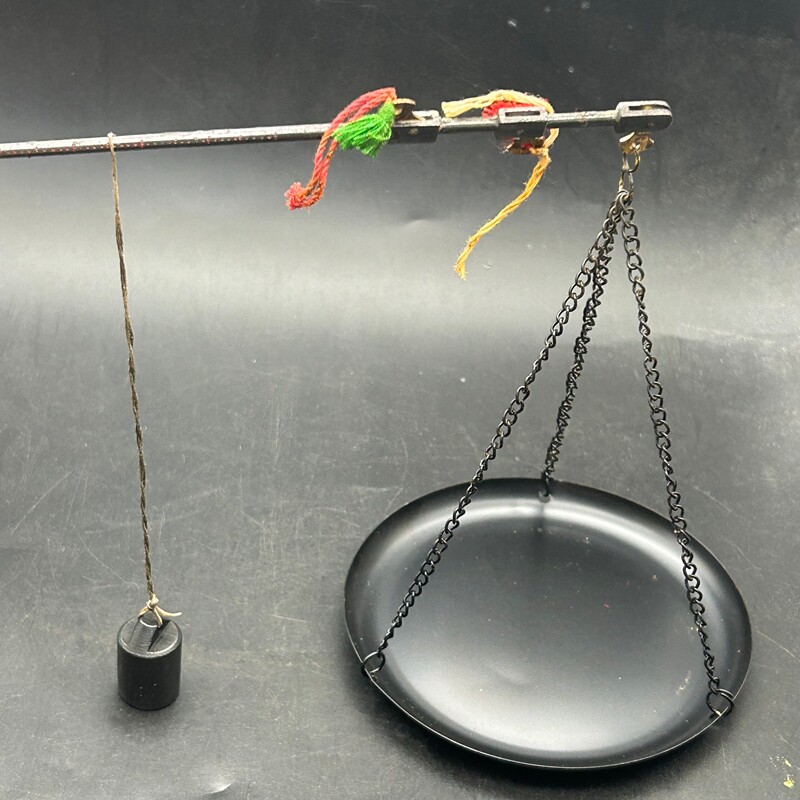 古玩杂项 迷你老式称 称心如意手工小称手提秤药材称仿古做旧圆称