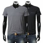 阿玛尼EA T恤 男士 Armani 鹰标修身 弹力V领短袖 EM000392 AF10779