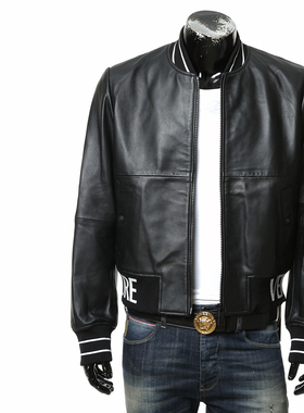 Versace/范思哲VJ 男士羊皮真皮时尚夹克外套皮衣 78GAVP07 CPPS3