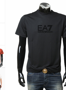 Armani/阿玛尼EA7 男士休闲时尚纯色圆领短袖T恤7M000092 AF13870