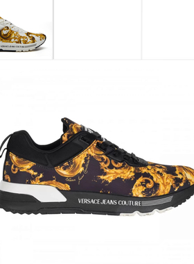 Versace/范思哲VJ 男士奢潮巴洛克印花低帮休闲鞋 80YA3SA1 ZSE15