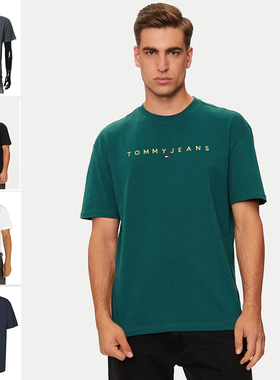 Tommy Jeans 汤米·希尔费格 男士时尚休闲纯棉短袖T恤DM0DM19694