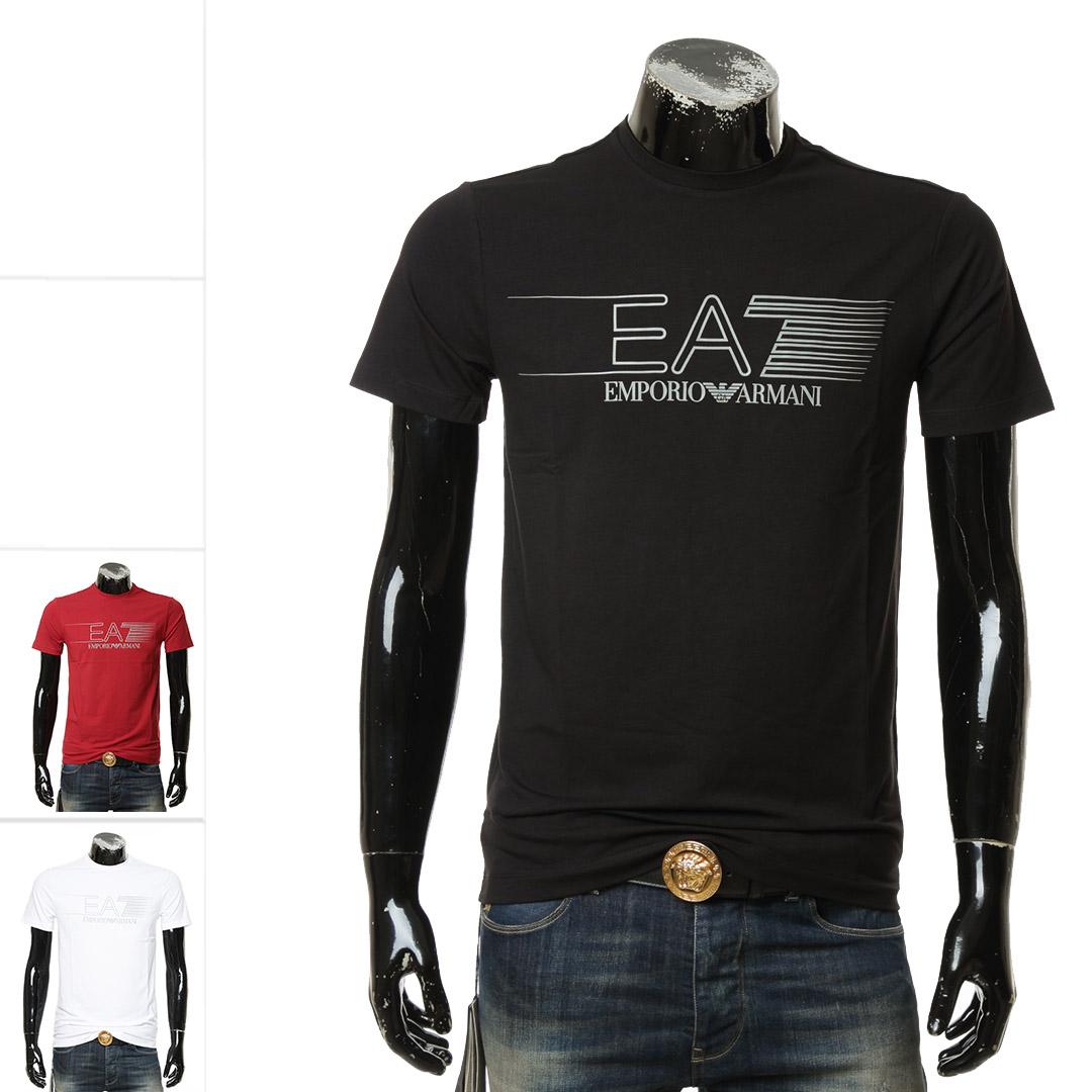 armani/阿玛尼ea7 男士休闲时尚logo印花短袖t恤6kpt15 pj03z