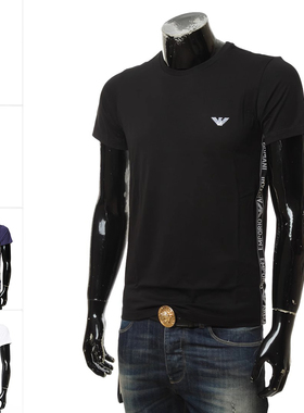 Armani/阿玛尼EA 鹰标男士网球穿搭短袖圆领T恤 211845 3R475