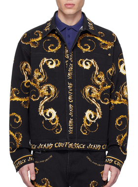 Versace/范思哲VJ 男士奢潮印花牛仔夹克外套 77GAS40P ES125LO1