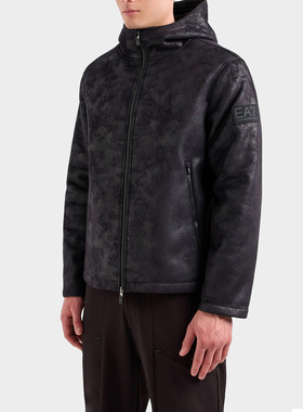 Armani/阿玛尼EA7 男士加绒加厚保暖连帽外套夹克 6DPBA5 PN54Z